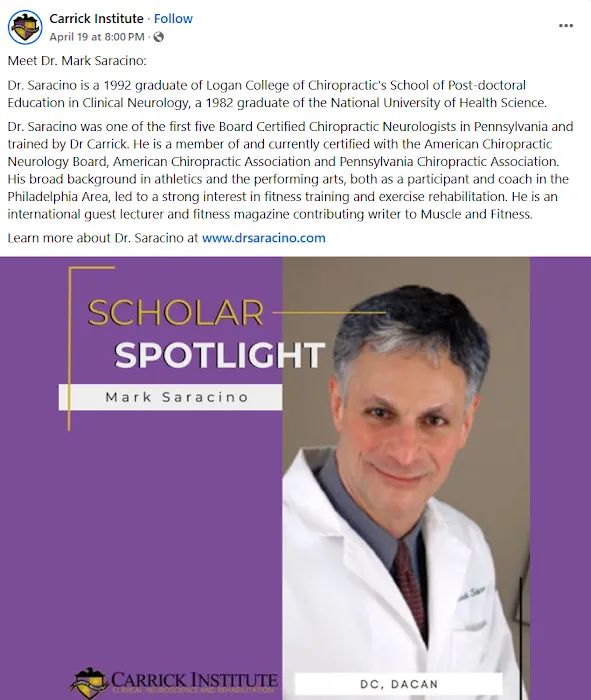 Dr. Mark Saracino, Chiropractic Neurologist Picture 4