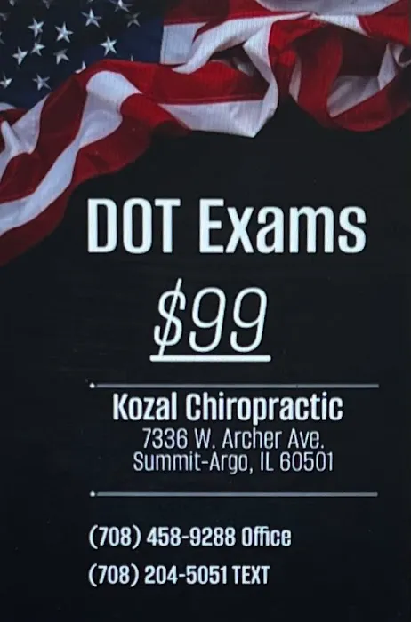 DOT Physical Exam---------Kozal Chiropractic Picture 1
