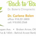 Carlene A. Bolen, DC Back to Basics Chiropractic PLLC